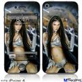 iPhone 4 Decal Style Vinyl Skin - Space Girl (DOES NOT fit newer iPhone 4S)
