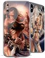 2 Decal style Skin Wraps set for Apple iPhone X and XS Barbarian