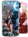2 Decal style Skin Wraps set for Apple iPhone X and XS Bride of Cthulhu