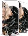 2 Decal style Skin Wraps set for Apple iPhone X and XS Cat O Nine Tails