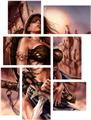 Barbarian - 7 Piece Fabric Peel and Stick Wall Skin Art (50x38 inches)